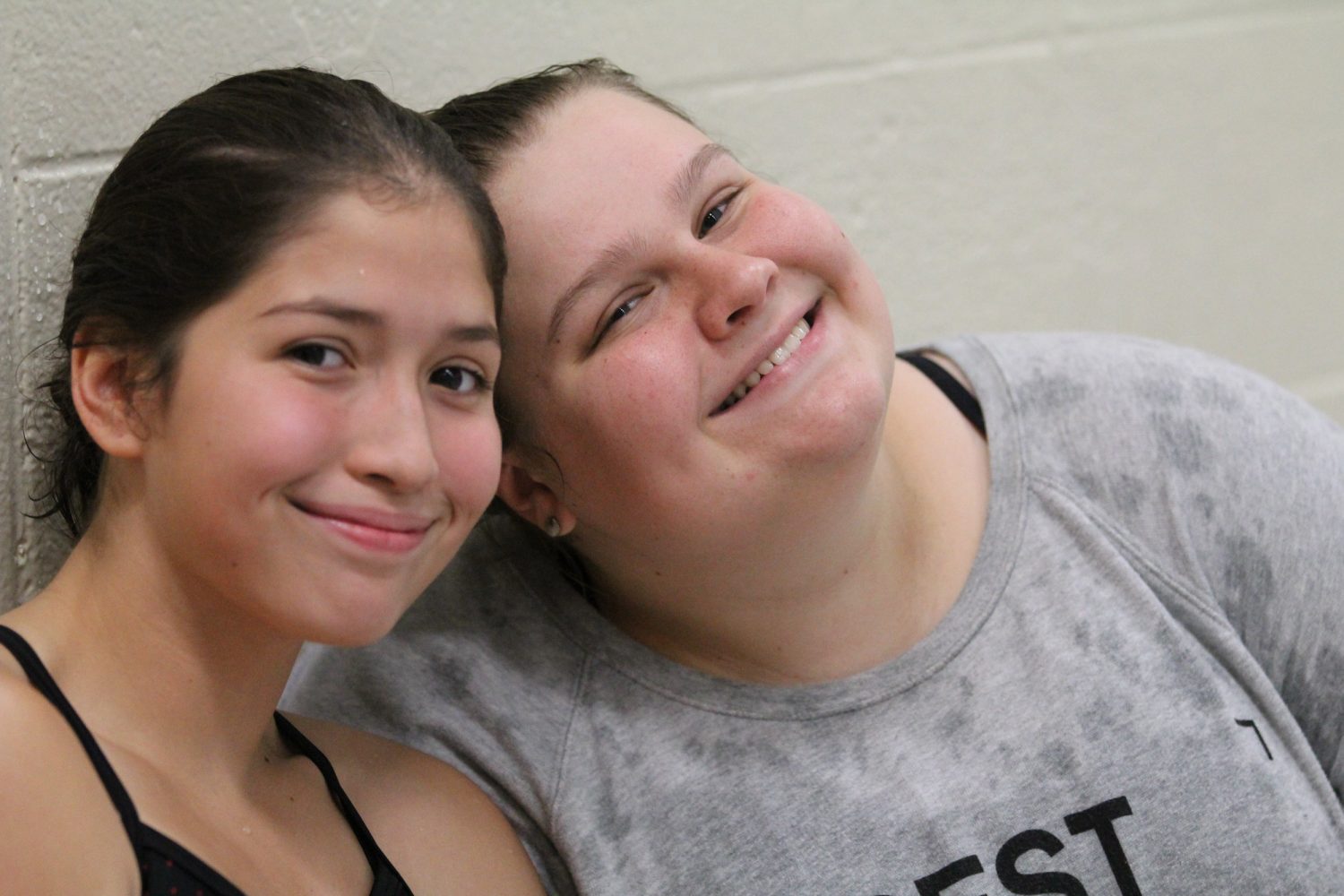 Kathy D. and Celestina M. smile after a dive.